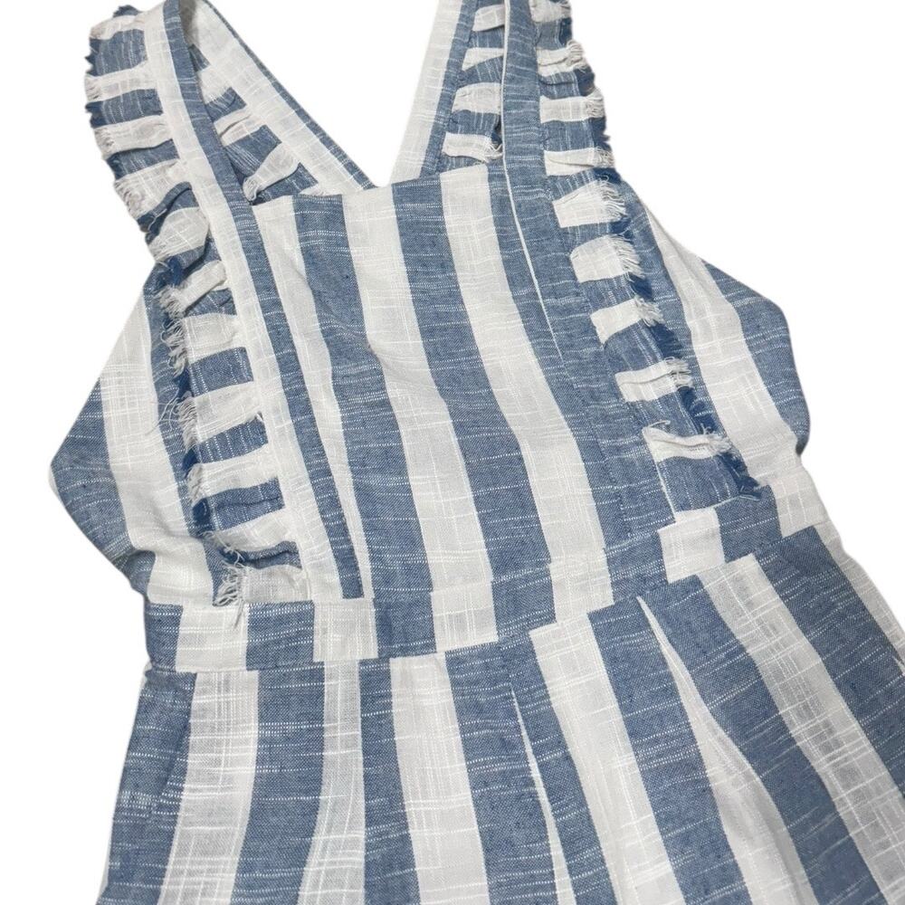 Love Riche Blue and White Striped Romper - NWT - Size L - Picture 2 of 5